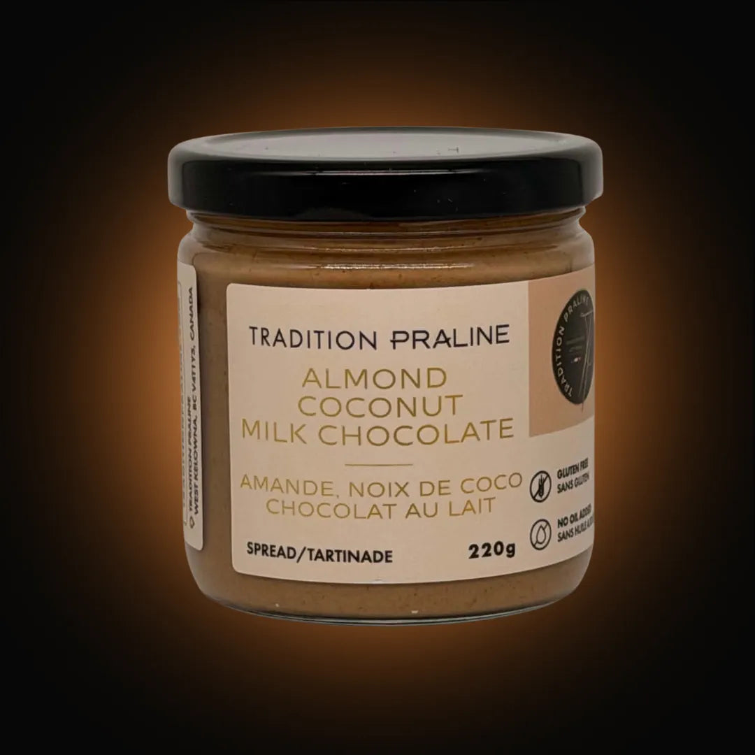 Almond coconut milk chocolate spread front