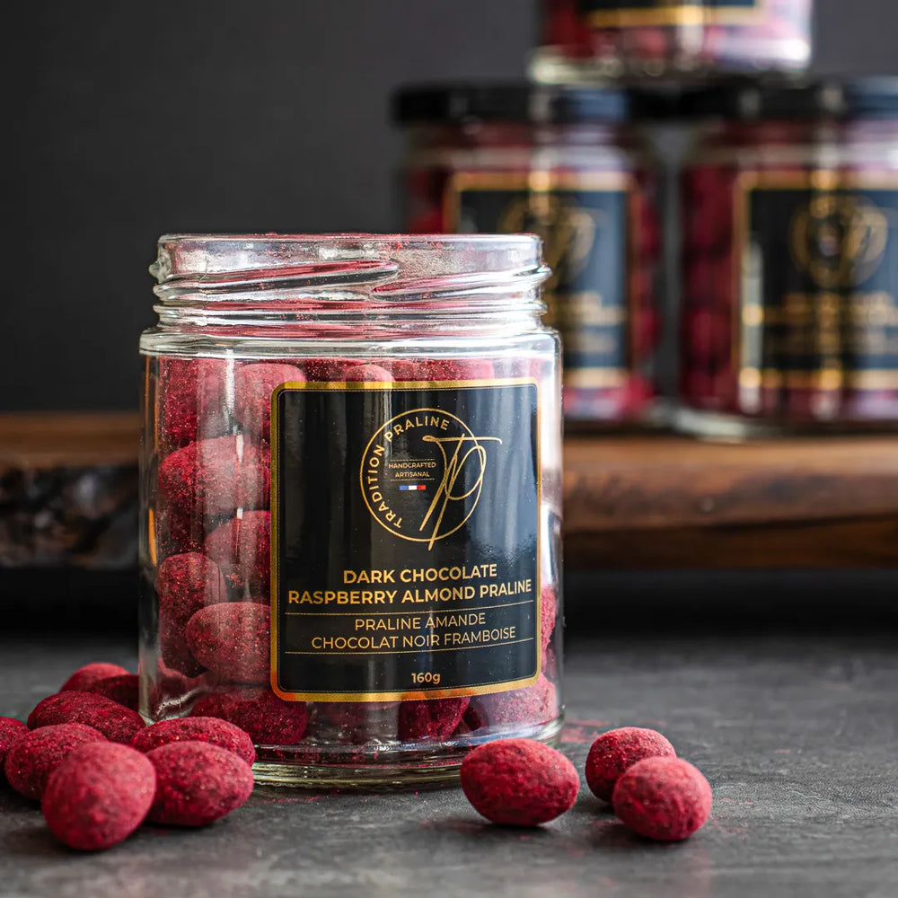 
                      
                        Dark Chocolate Raspberry Almond Praline
                      
                    