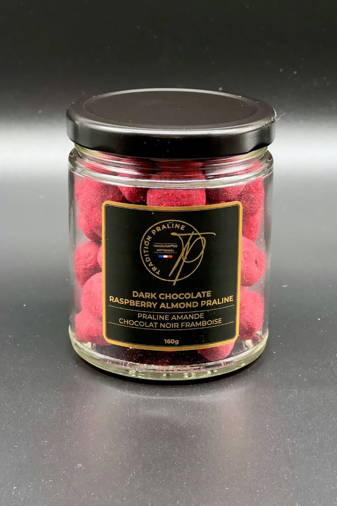 Dark Chocolate Raspberry Almond Praline