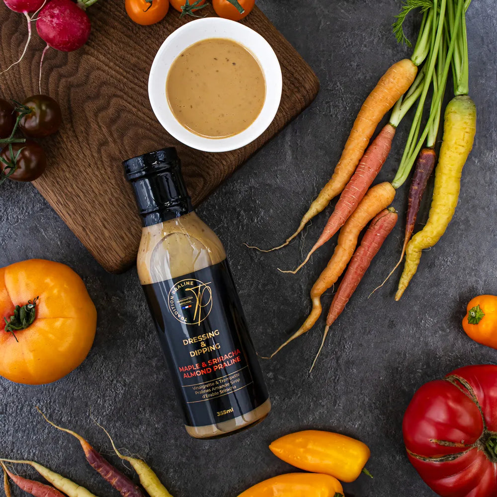
                  
                    Maple & Sriracha Dressing & dipping sauce with vegetables
                  
                