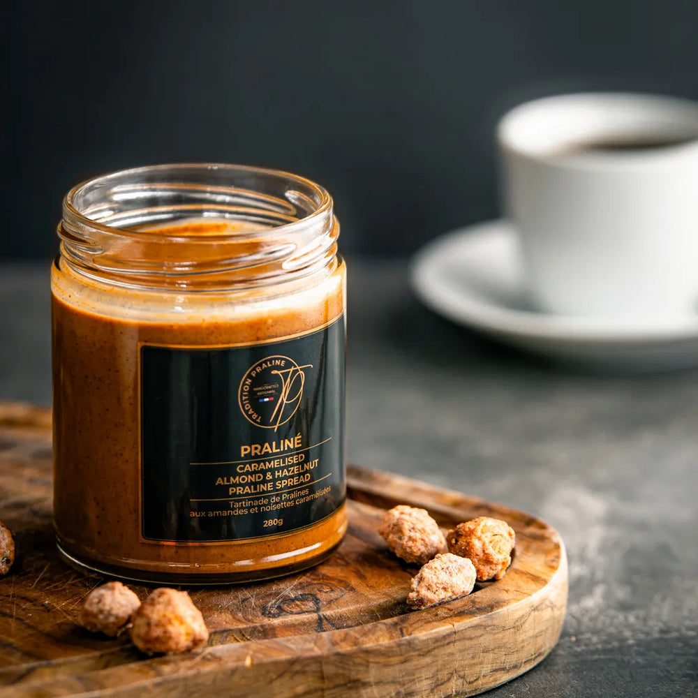 
                      
                        Praline spread with a cup of coffee
                      
                    